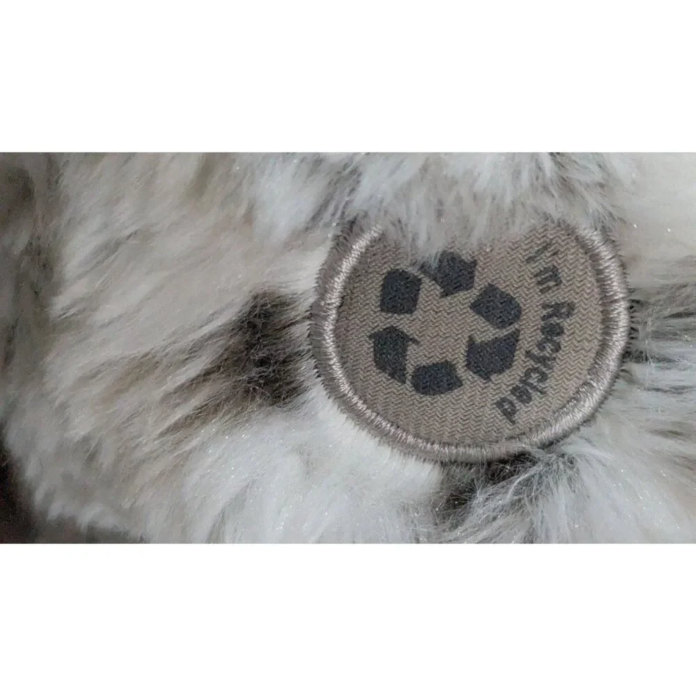 The Petting zoo Eco-Friendly Spotted Goat‎ Plush Stuffed Animal White Grey  12